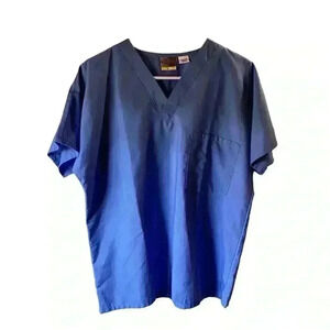 NEW Women’s Scrub Zone V-neck Medical Scrub Top Blue One Size